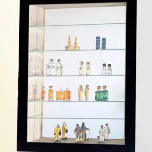 vitrine parfum, soldat de plomb