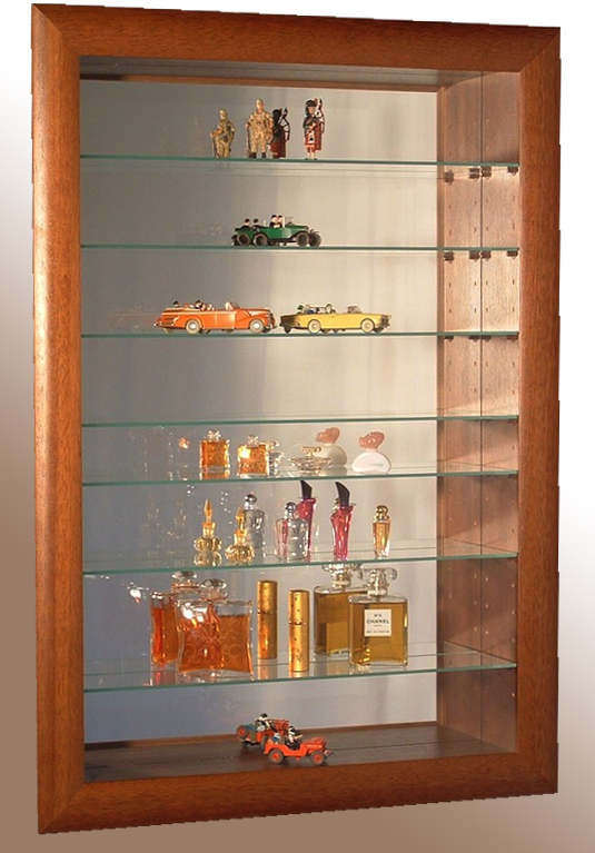 Salon Miniature Dans Vitrine - Pièce Unique Faite Main, Très Bon état (petits Défauts)